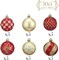 Christmas Ornaments Set, 30ct Red and Gold Shatterproof Christmas Tree Decorations Ball Ornaments Bulk, 2.36 Inches Luxury Hanging Ornaments for Xmas Trees Holiday Decor